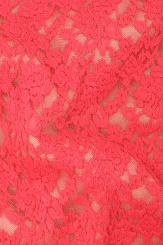 Florence Double Scalloped Stretch Lace Coral