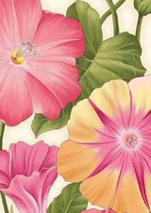 Flower Festival Morning Glory By Benartex Digital Pink / Yellow
