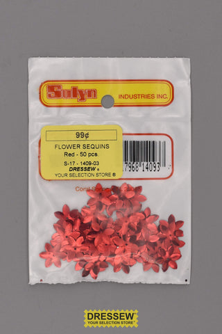 Flower Sequins Red