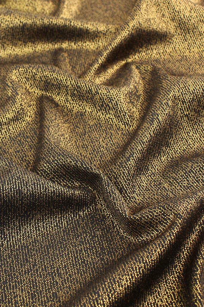 Foil Micro Rib Knit Black / Gold