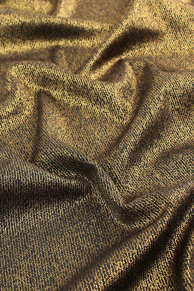 Foil Micro Rib Knit Black / Gold