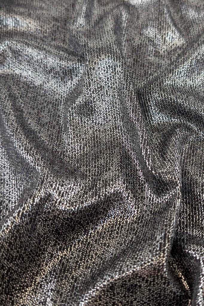 Foil Micro Rib Knit Black / Silver