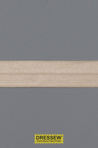 Fold Over Elastic 20mm Beige