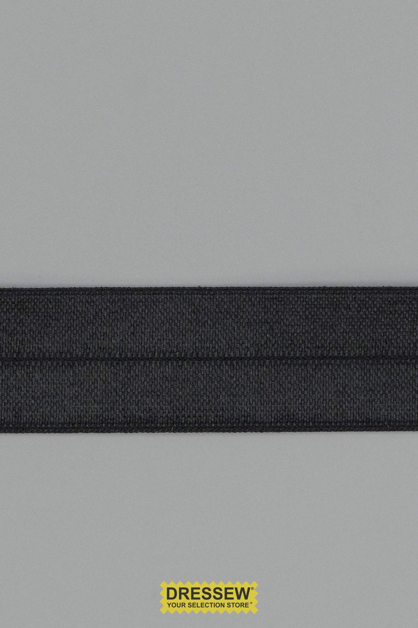 Fold Over Elastic 20mm Black