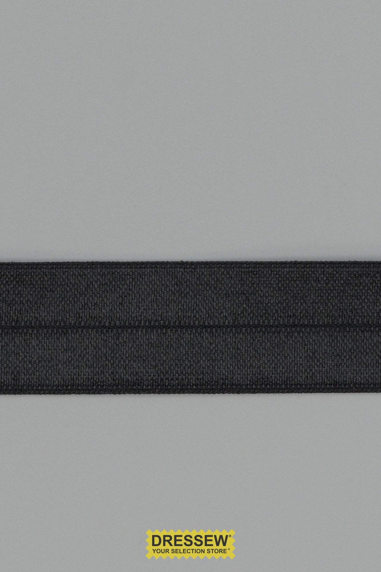 Fold Over Elastic 20mm Black