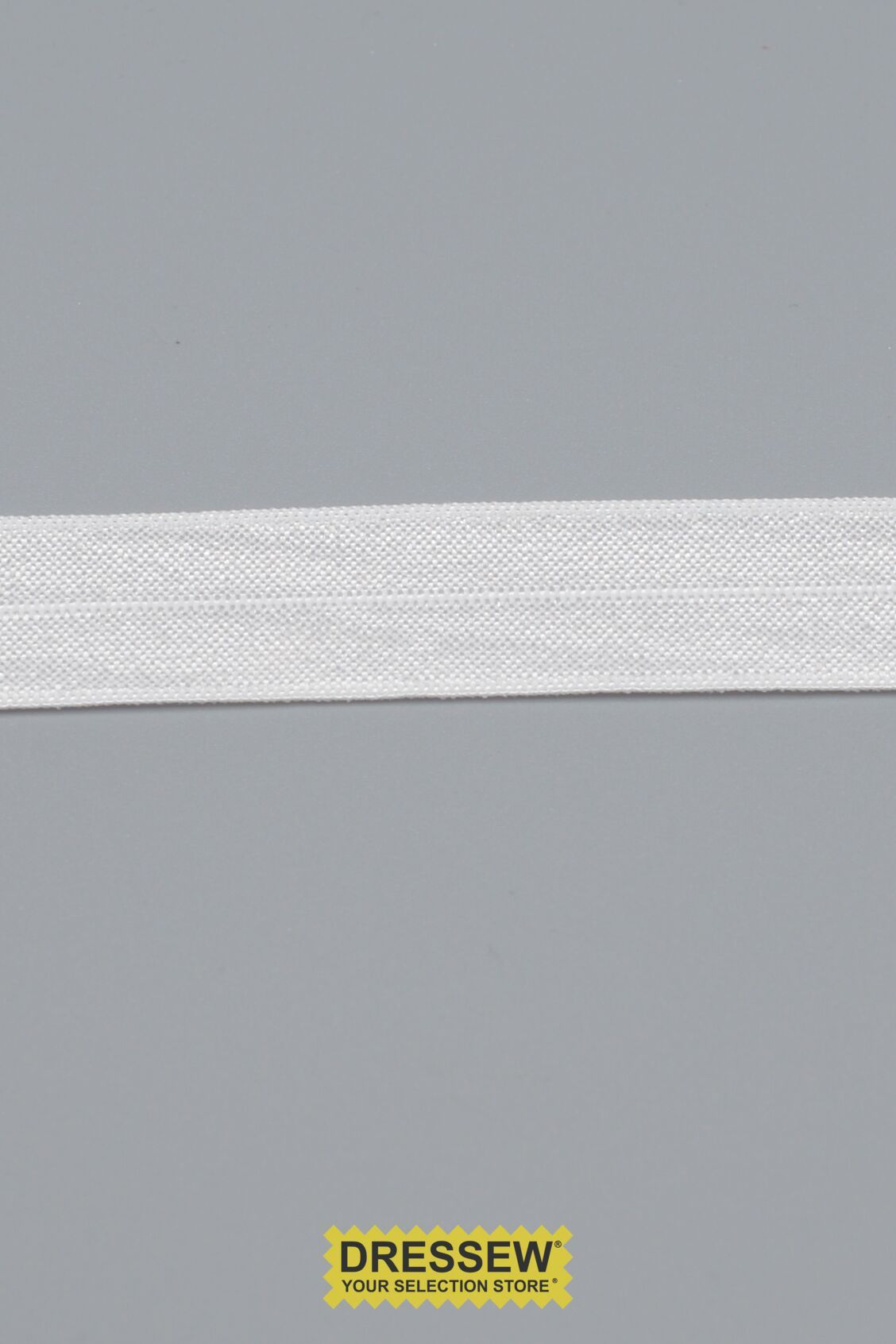Fold Over Elastic 20mm White
