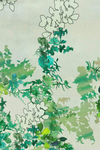 Foliage Stretch Poplin Green Mix