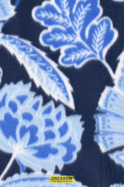 Folk Floral Polar Fleece Blue Mix