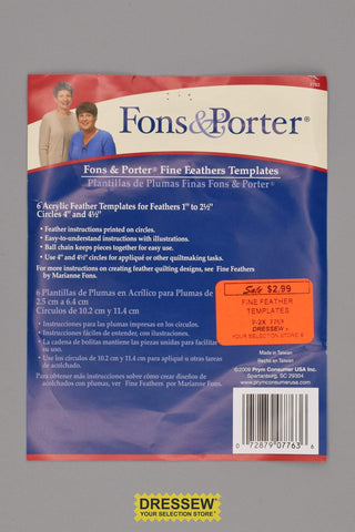 Fons & Porter Fine Feather Templates