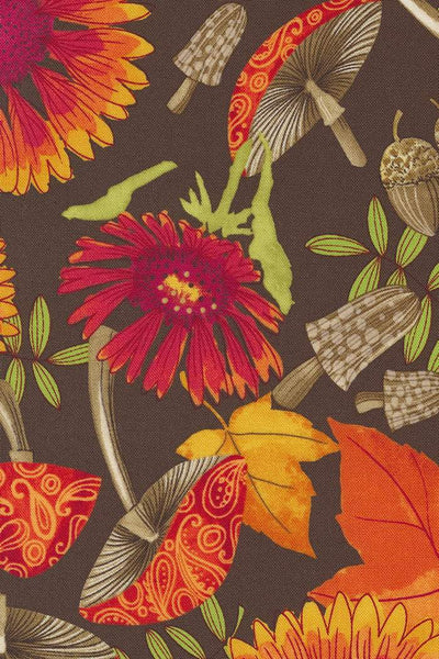 Forest Frolic Blanket Flowers By Robin Pickens For Moda Chocolate