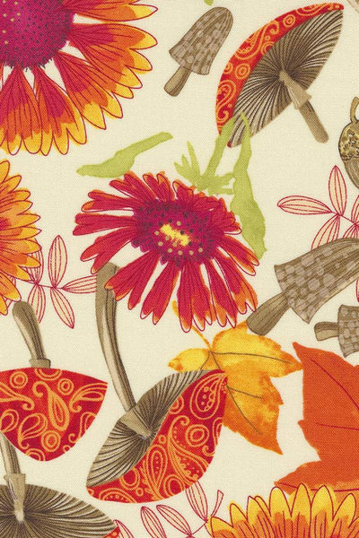 Forest Frolic Blanket Flowers By Robin Pickens For Moda Cream