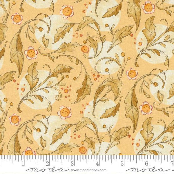 Forest Frolic Swirly Leaves By Robin Pickens For Moda Butterscotch