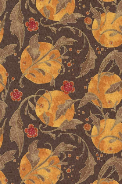 Forest Frolic Swirly Leaves By Robin Pickens For Moda Chocolate