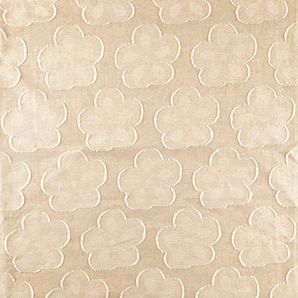 Frayed Floral Cotton Blend Natural