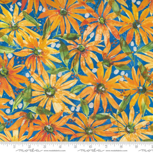 Fresh As A Daisy Digital Lazy Daisy By Create Joy Project For Moda Cobalt