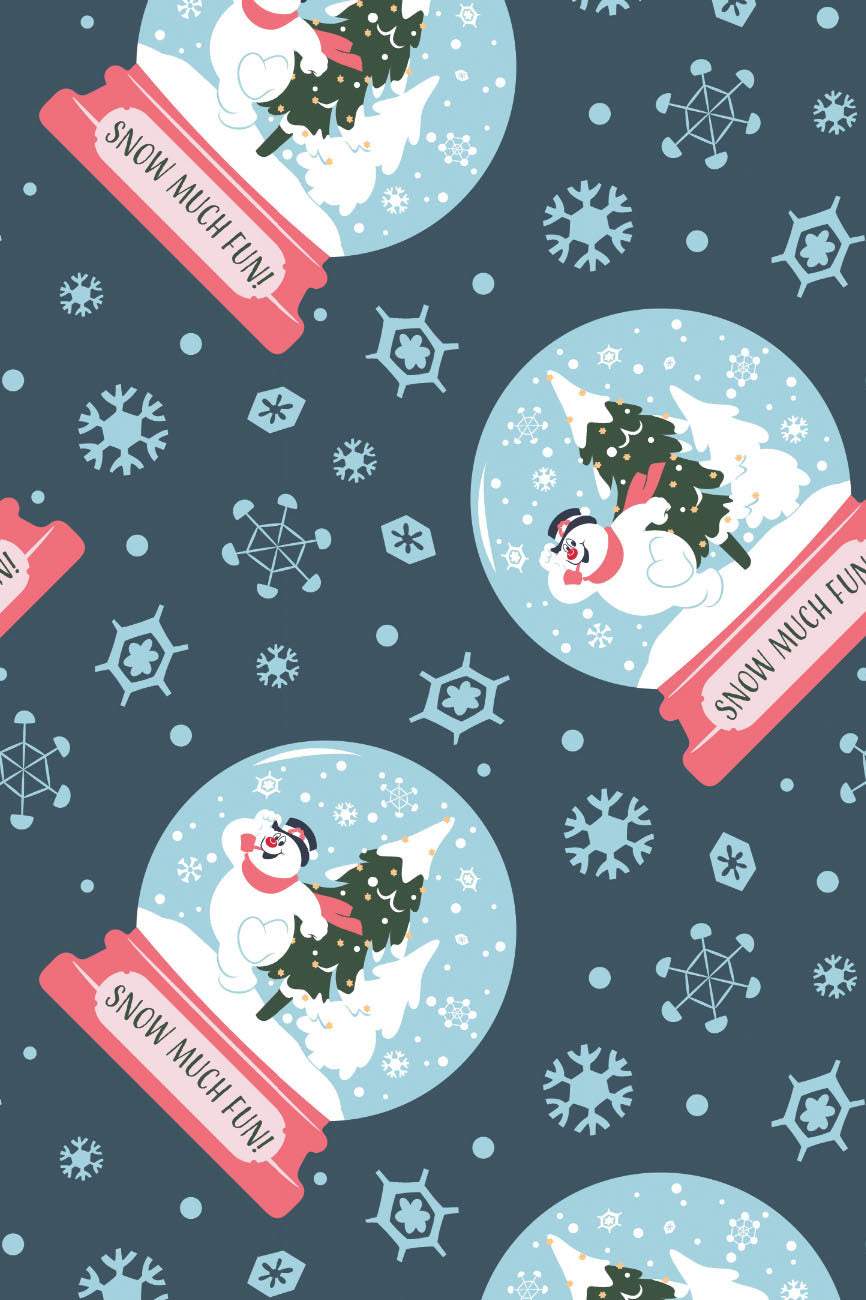 Frosty the Snowman Snow Globe Navy