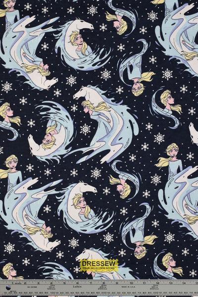 Frozen Elsa Flannelette Navy / Multi