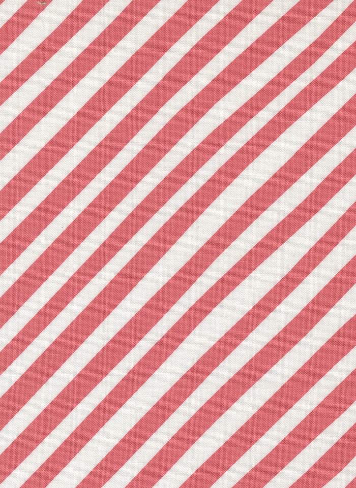 Funny Valentine Bias Stripes By Lizzy House For Moda Coral