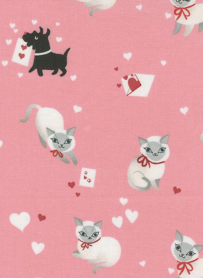 Funny Valentine Cats & Dogs By Lizzy House For Moda Ballerina