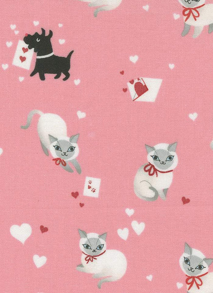 Funny Valentine Cats & Dogs By Lizzy House For Moda Ballerina