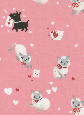 Funny Valentine Cats & Dogs By Lizzy House For Moda Ballerina