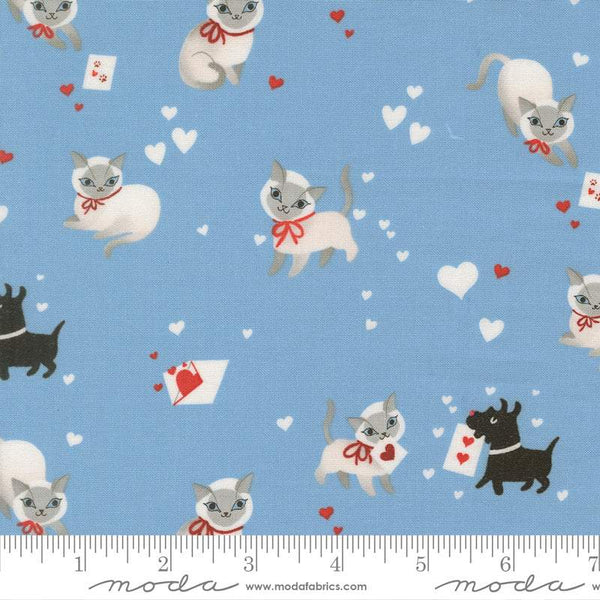 Funny Valentine Cats & Dogs By Lizzy House For Moda Sky