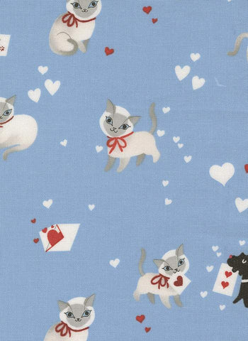 Funny Valentine Cats & Dogs By Lizzy House For Moda Sky