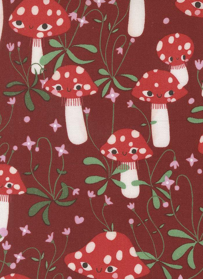 Funny Valentine Mushrooms By Lizzy House For Moda Rose