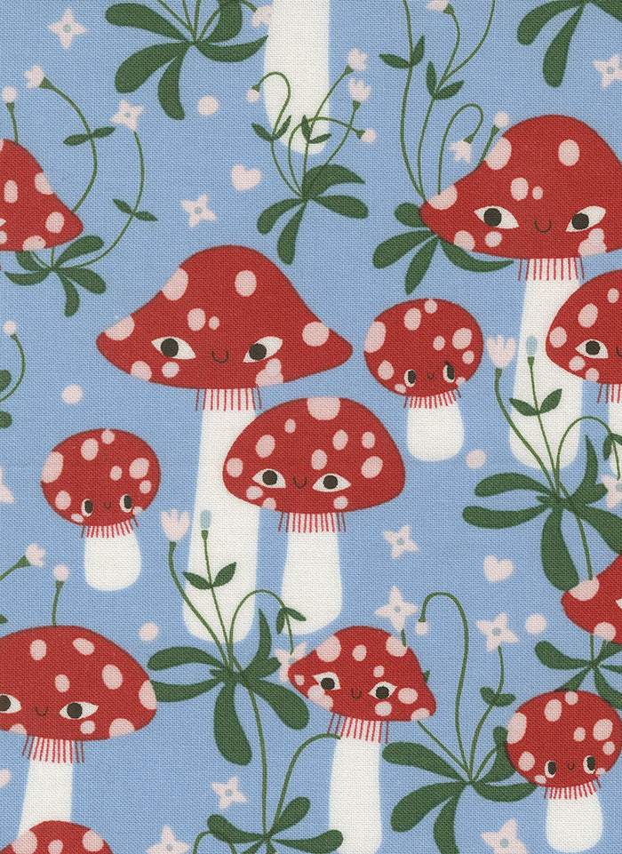 Funny Valentine Mushrooms By Lizzy House For Moda Sky