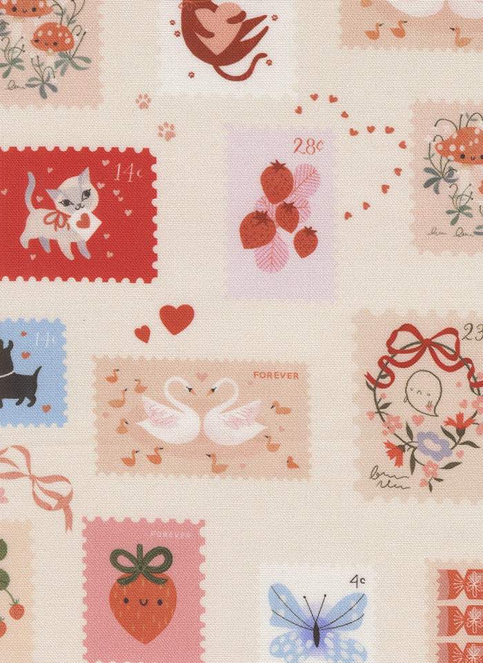 Funny Valentine Stamps By Lizzy House For Moda Champagne