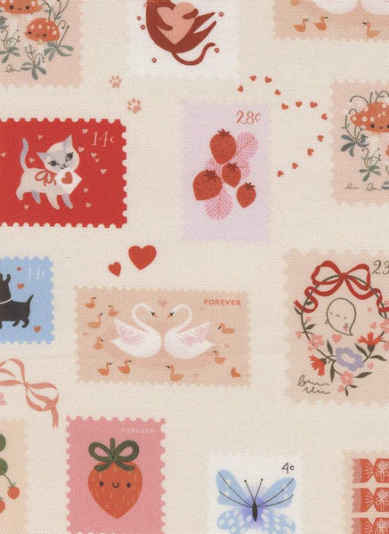 Funny Valentine Stamps By Lizzy House For Moda Champagne