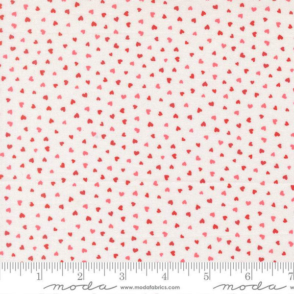 Funny Valentine Tiny Hearts By Lizzy House For Moda Champagne