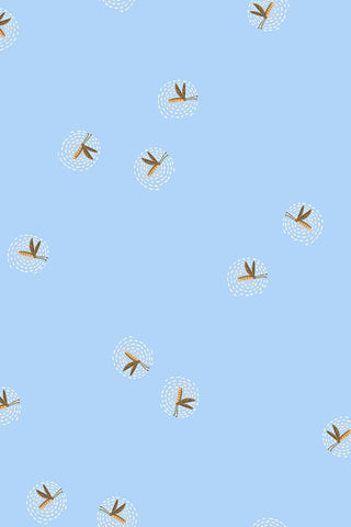 Garden & Globe Firefly By Erin McManness For Cotton + Steel Light Blue