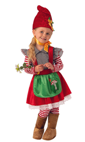 Garden Gnome Girl Costume Child - Ex. Small
