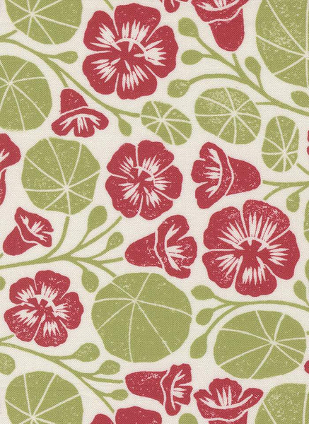 Garden Series Nasturium By Katharine Watson For Moda Cream