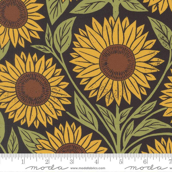 Garden Series Sunflower By Katharine Watson For Moda Midnight