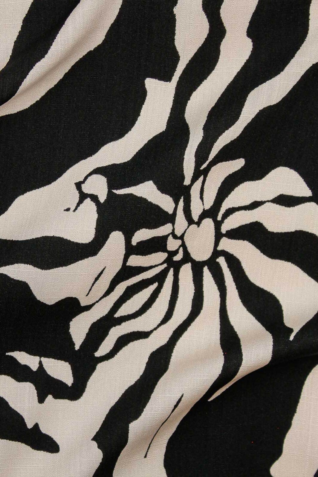 Gauguin Abstract Rays Print Black / Off White