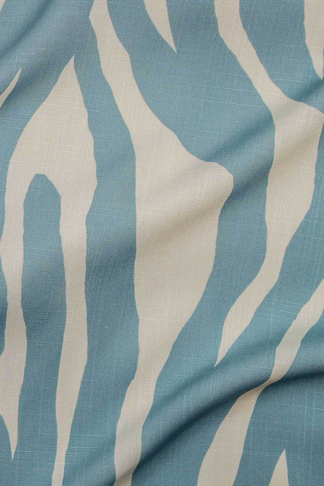 Gauguin Tiger Print Slub Off White / Blue