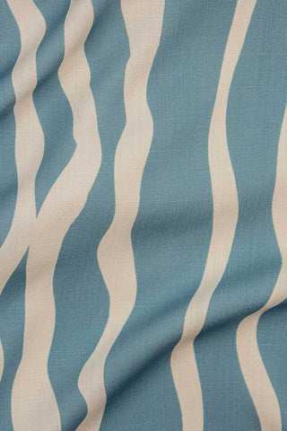 Gauguin Wavy Stripe Slub Blue / Off White