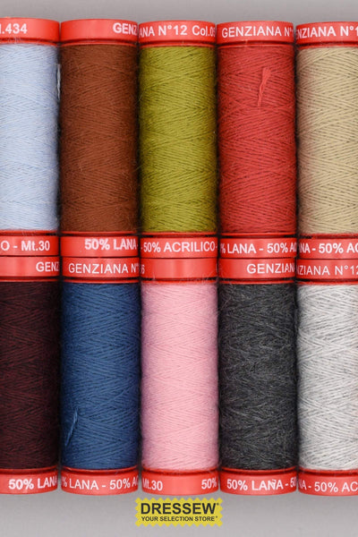 Genziana Wool Thread 30m #329 Charcoal Grey