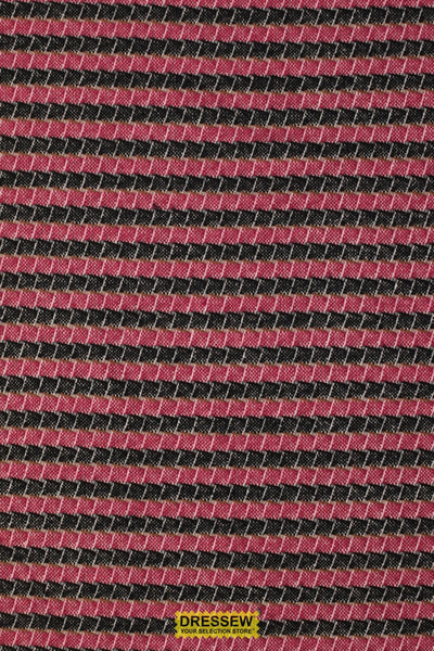 Geometric Tweed Coating Black / Berry