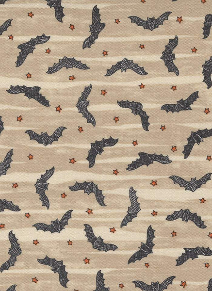 Ghostly Greetings Bat Skies By Deb Strain For Moda Parchment