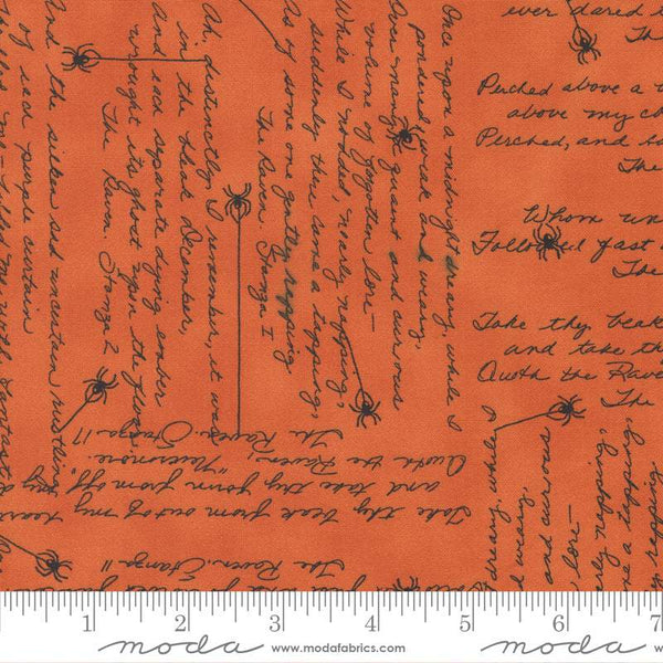 Ghostly Greetings Creepy Cursive By Deb Strain For Moda Pumpkin