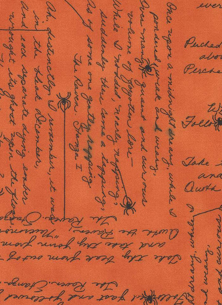 Ghostly Greetings Creepy Cursive By Deb Strain For Moda Pumpkin