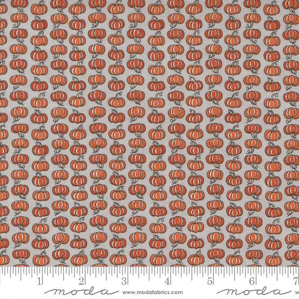 Ghostly Greetings Pumpkin Patch By Deb Strain For Moda Granite Grey