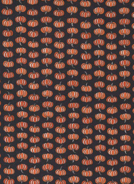 Ghostly Greetings Pumpkin Patch By Deb Strain For Moda Midnight Black