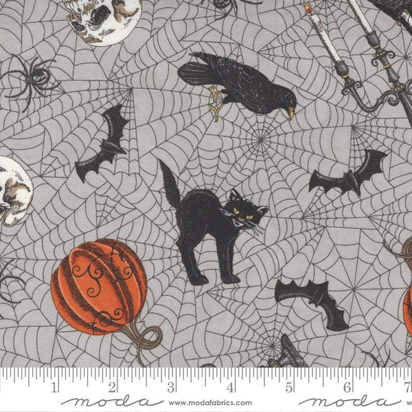 Ghostly Greetings Vintage By Deb Strain For Moda Granite Grey