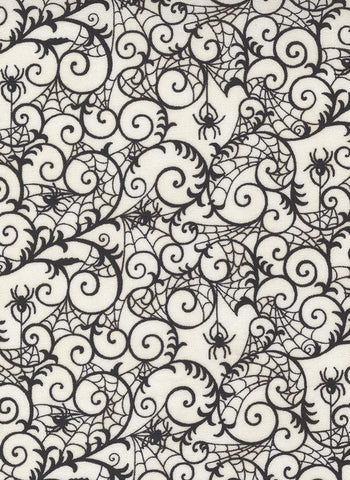 Ghostly Greetings Web Lace By Deb Strain For Moda Bone White