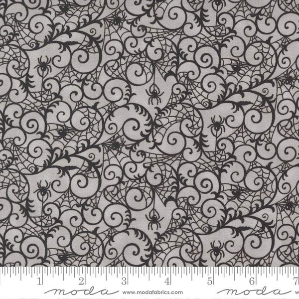 Ghostly Greetings Web Lace By Deb Strain For Moda Granite Grey