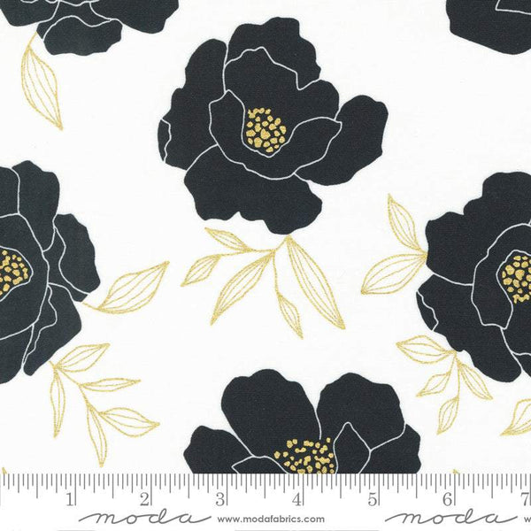 Gilded Bold Blossoms By Alli K Design For Moda Paper / Metallic Gold